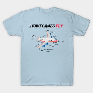 How Planes Fly Aerospace Engineering Aviation T-Shirt